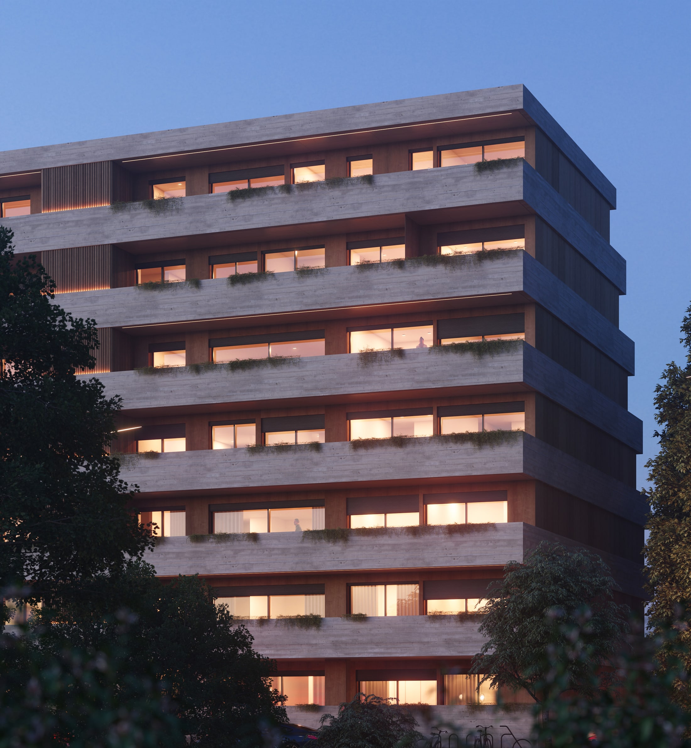 Torre VF Famalicão, acesso e varandas